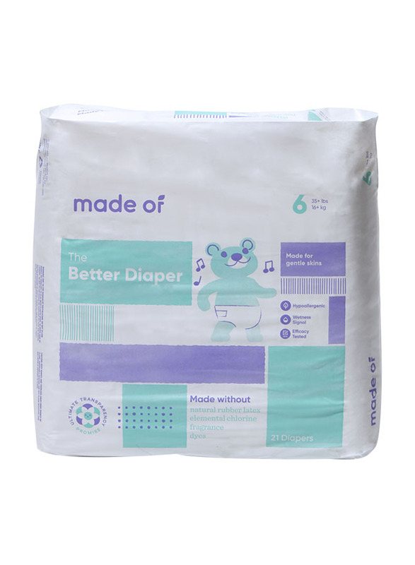 Made Of The Better Baby Diapers, Size 6, 16+ Kg, 21 Count